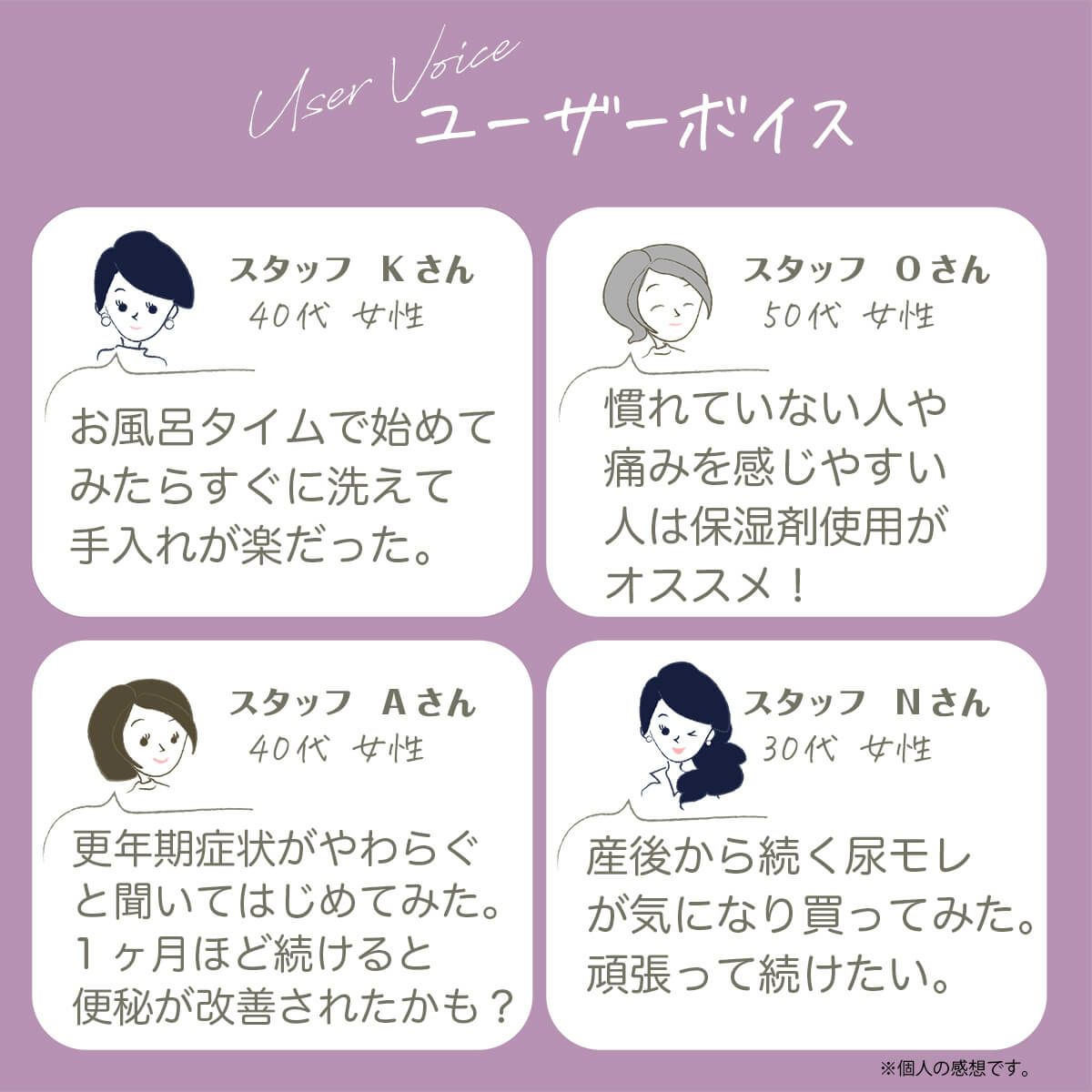 骨盤底筋ケアユーザーボイス